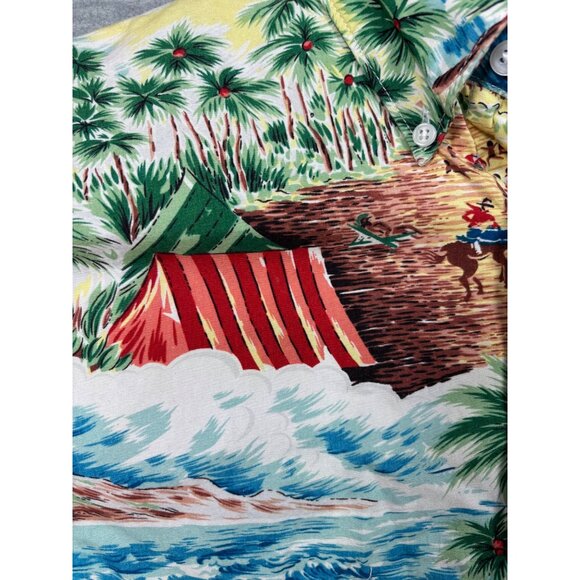 Vtg Wrangler Mens Shirt L Hawaiian Button Up Western‎ Cowboy - Picture 4 of 7